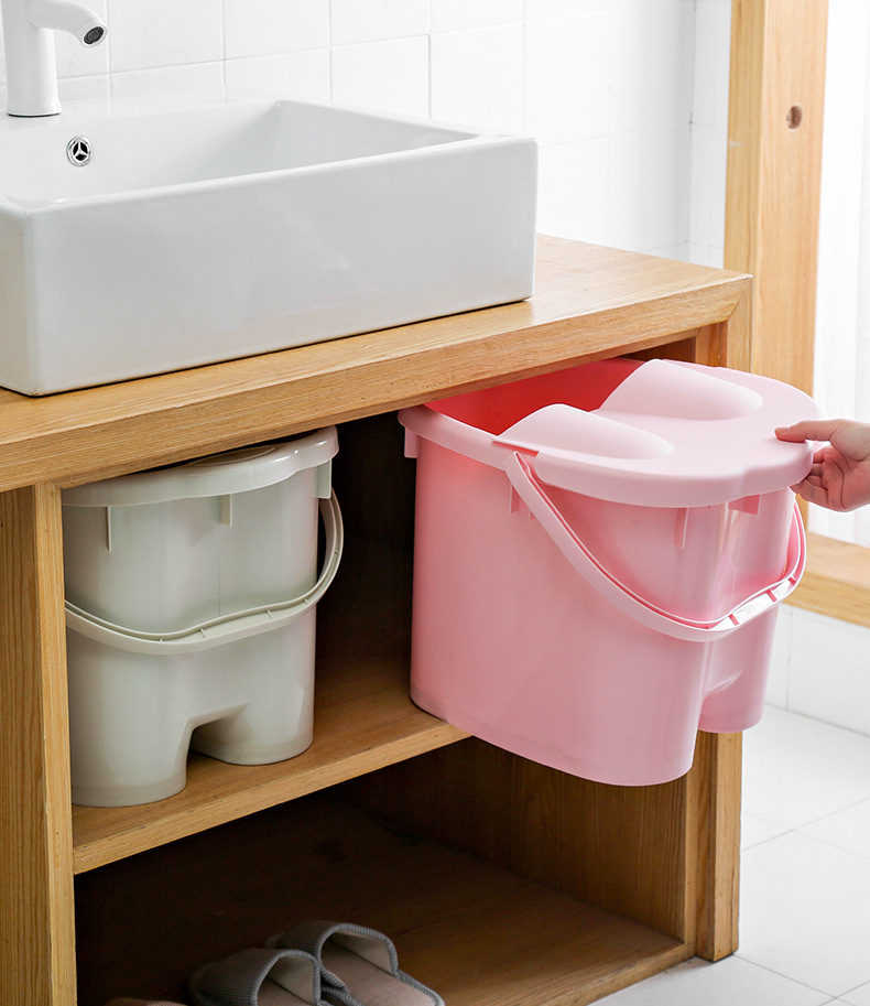 Foot bath tub with cover for massage foot tub plastic foot tub for washing foot tub for household use