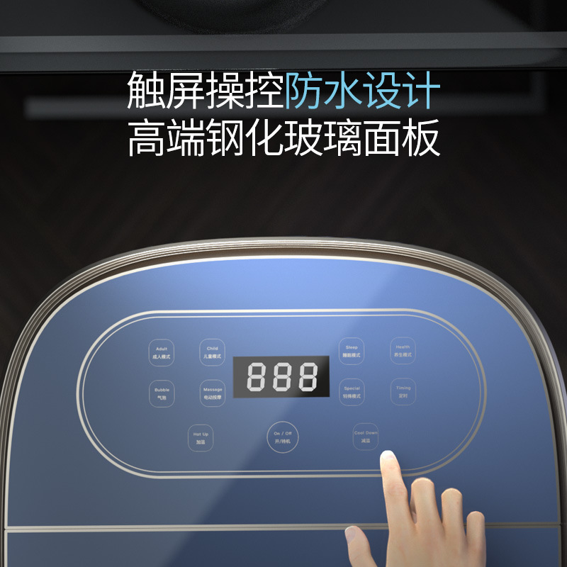 Foot tub foot bath massager foot bath barrel heating high depth barrel foot bath basin automatic blue