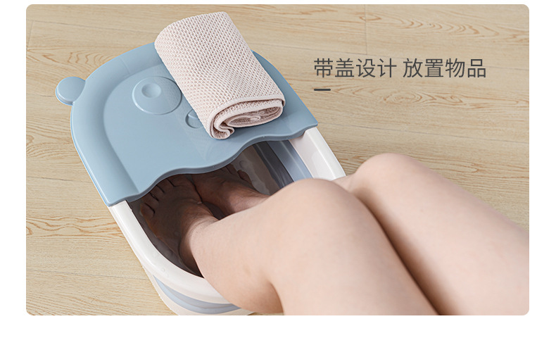 Foldable Children Foot Bath Barrel Plastic Foot Tub Creative Massage Foot Barrel Portable Home Feet-Washing Basin