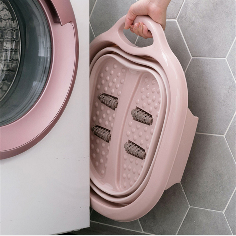 Plain colored folding foot  foot bath tub massage tub foot bath tub high wash foot tub tuba household foot bath tub