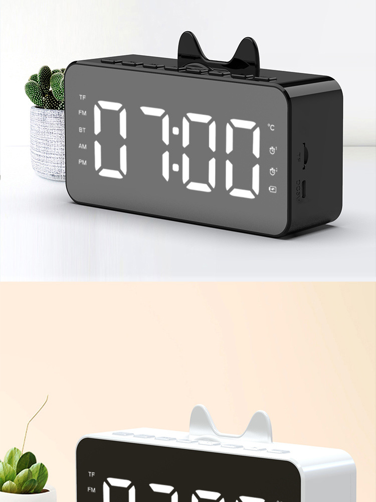 SOURCE Factory New Private Model Q9 Bluetooth Speaker Radio Clock Speaker Mirror Audio Alarm Clock Audio Stall SOURCE Factory New Private Model Q9 Bluetooth Speaker Radio Clock Speaker Mirror Audio Alarm Clock Audio Stall