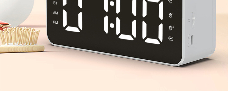 SOURCE Factory New Private Model Q9 Bluetooth Speaker Radio Clock Speaker Mirror Audio Alarm Clock Audio Stall SOURCE Factory New Private Model Q9 Bluetooth Speaker Radio Clock Speaker Mirror Audio Alarm Clock Audio Stall