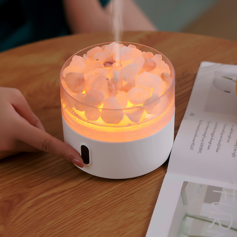 New Home Large Capacity Anion Natural Crystal Rock Night Light Salt Stone USB Aroma Diffuser Humidifier