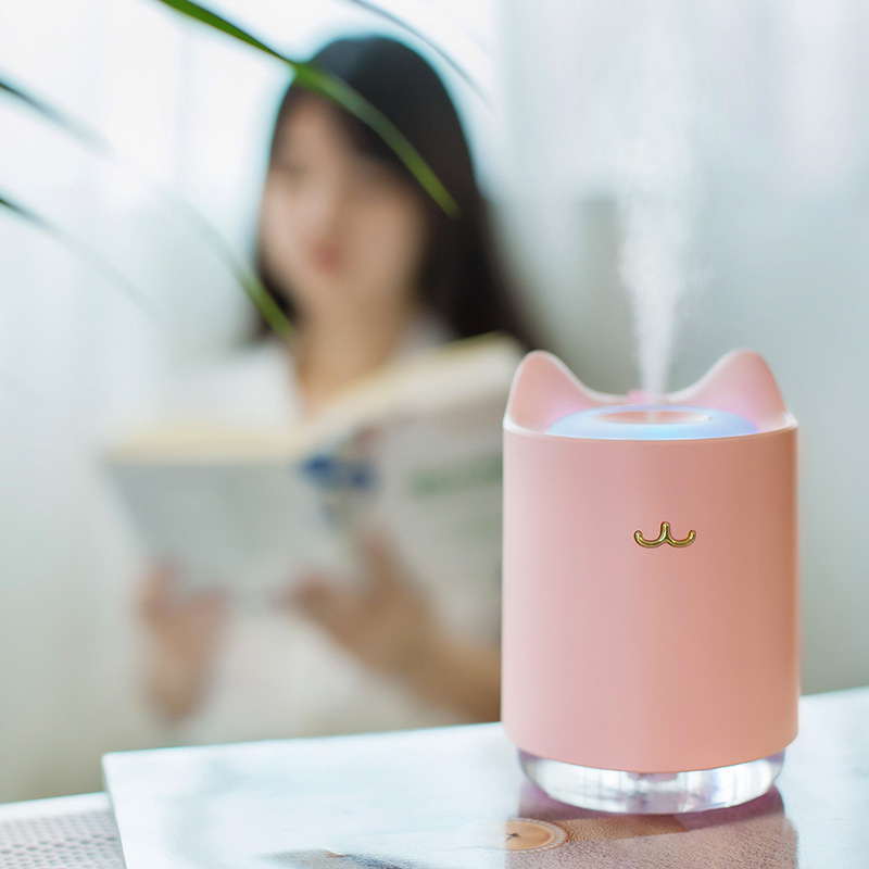 Creative Cute Pet Humidifier Girlfriend Gifts Cute Deer MiuMiu Humidifier USB Bedroom Noiseless Night Light Humidifier