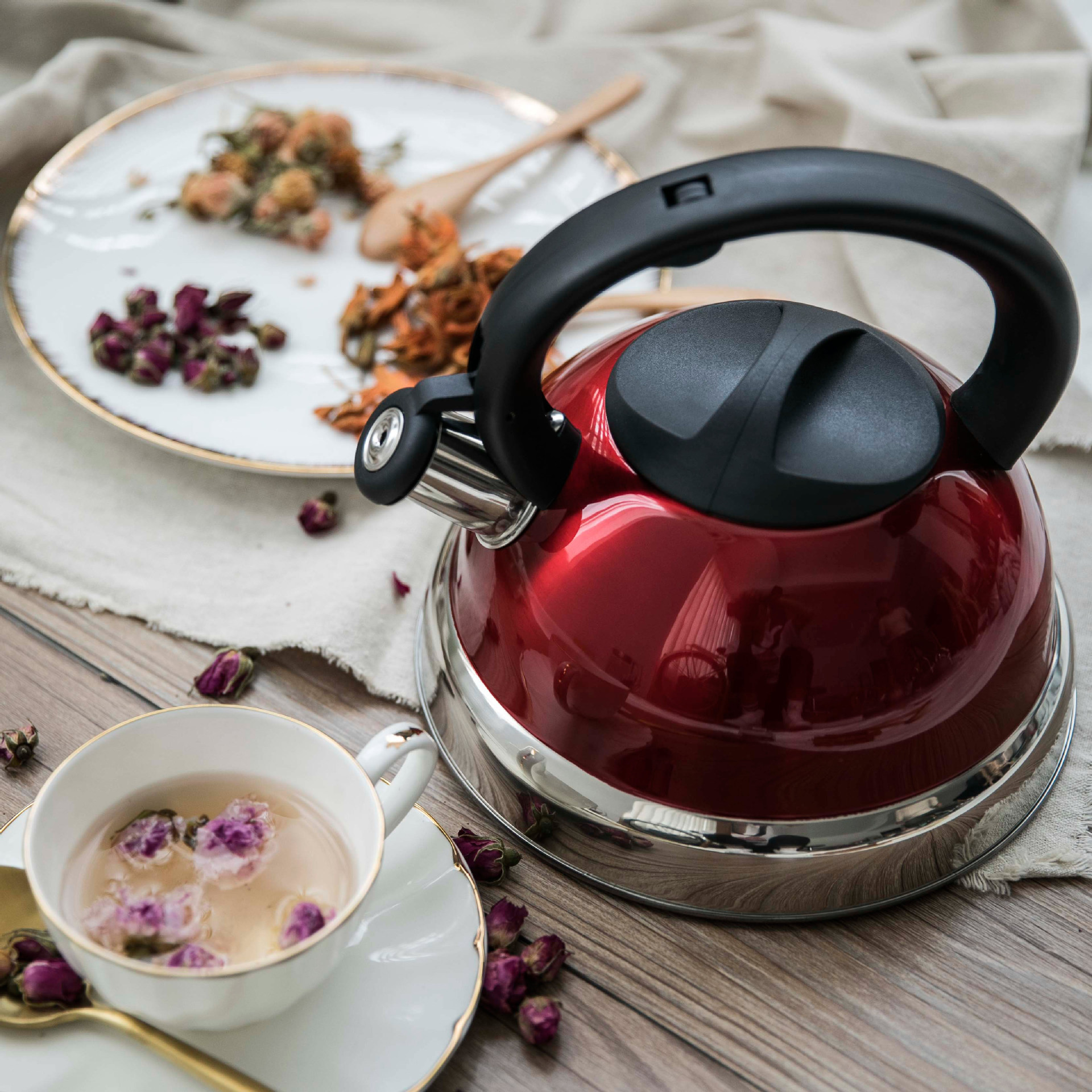 Stainless Steel Whistling Kettle Stainless Steel Kettle Stainless Steel Teapot Induction Cooker Gas Furnace Universal