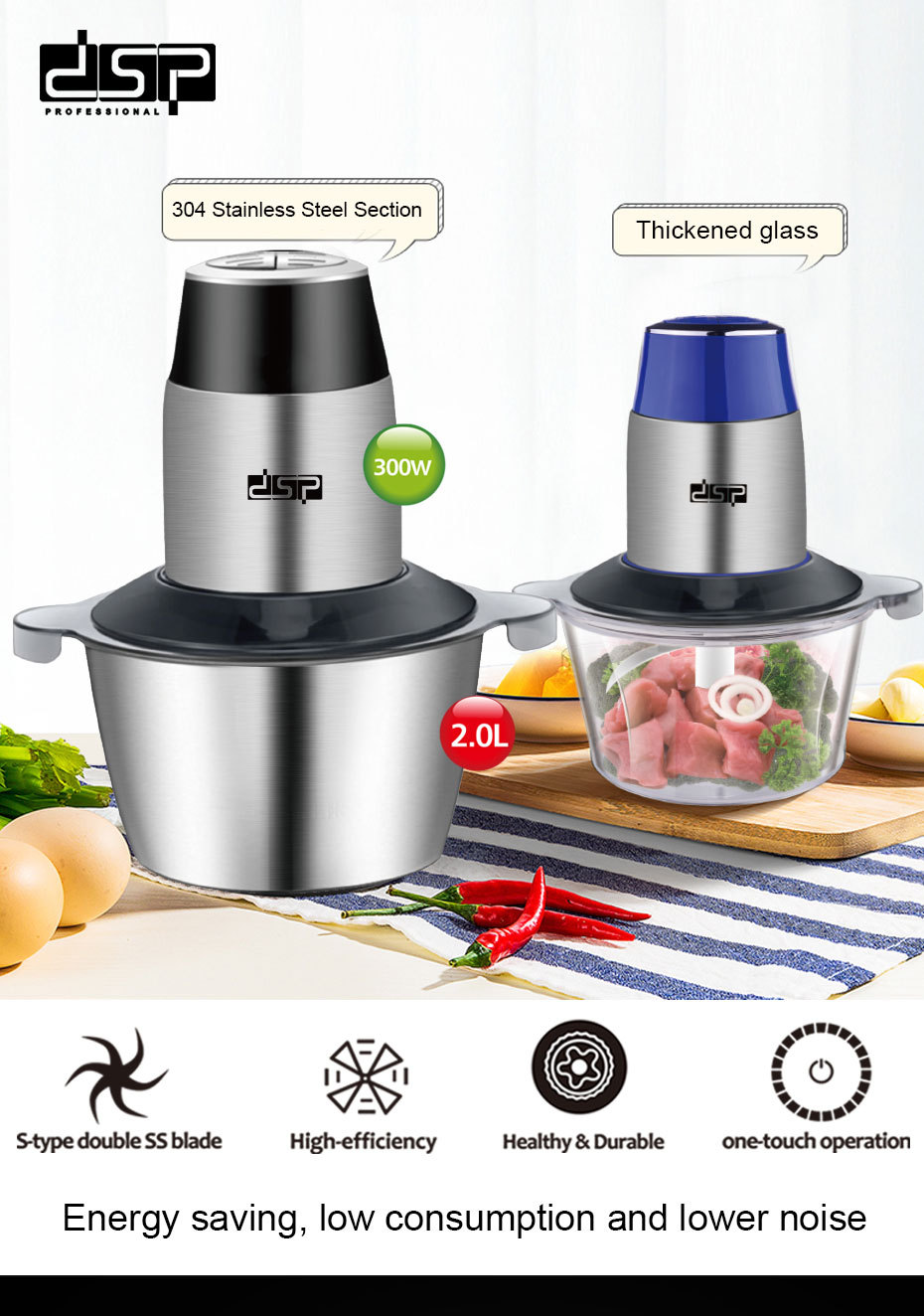 DSP DSP Meat Grinder Household Electric Large Capacity Multifunctional High Speed Blender Babycook Mixer DSP DSP Meat Grinder Household Electric Large Capacity Multifunctional High Speed Blender Babycook Mixer