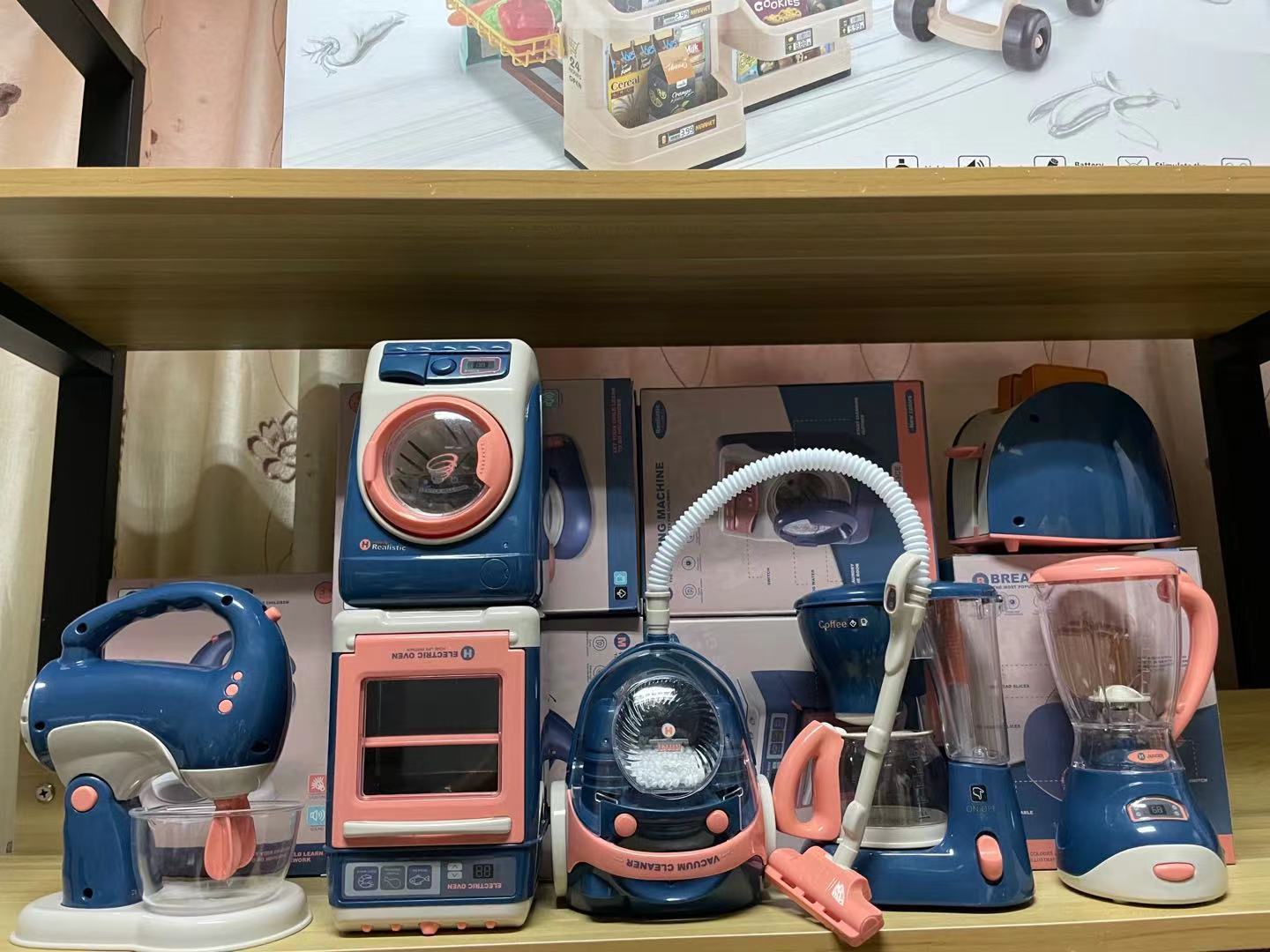 Cross-Border Children Play House Simulation Electric Lamplight Sound Effect Life Small Vacuum Cleaner