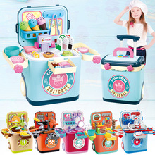 Cross-Border Children Play House Simulation Electric Lamplight Sound Effect Life Small Vacuum Cleaner