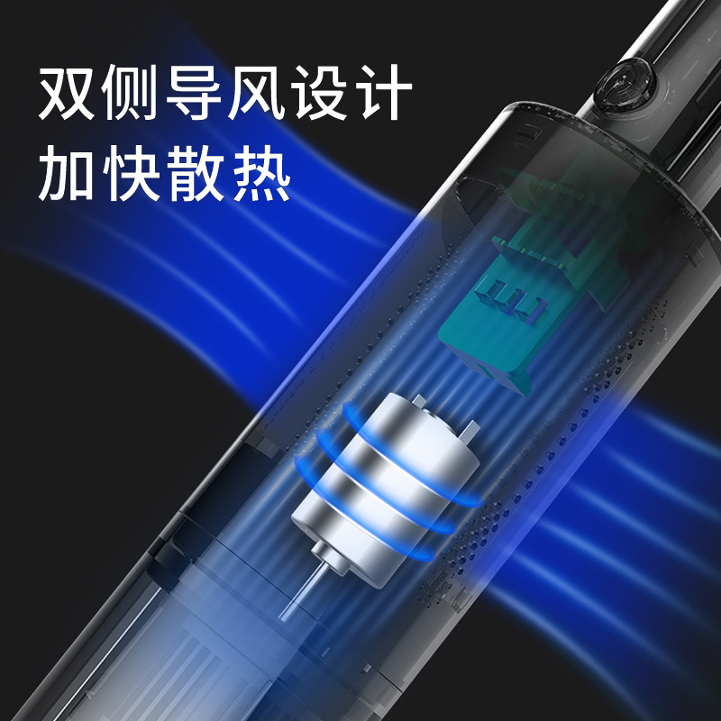 Car High Power Wet/Dry Vacuum Cleaner Car Cleaner Wireless Vacuum Cleaner with Light Dual Use in Car and Home