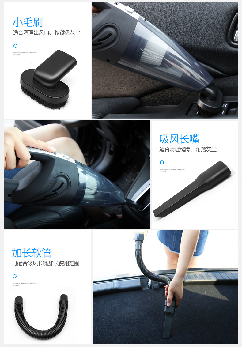 Car Cleaner Portable Wireless Charging Car Wet and Dry Vacuum Cleaner Household Handheld High-Power Vacuum Cleaner