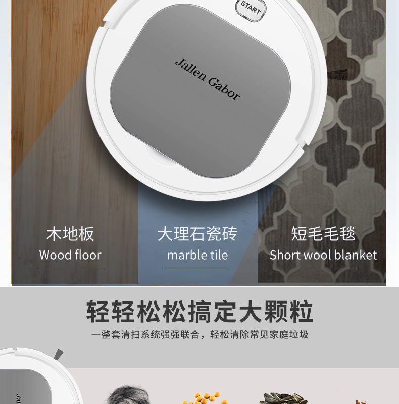 Intelligent ThreeinOne Cleaning Machine Household Rechargeable Vacuum Cleaner Small Gift Home Appliance Customization