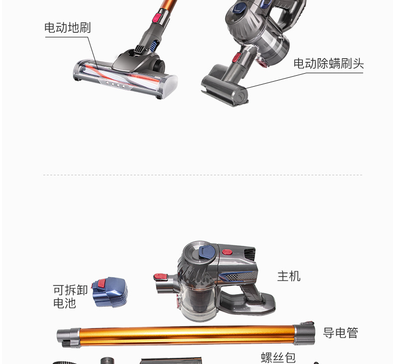 Wireless Handheld Vacuum Cleaner Household Vacuum Cleaner Powerful HighPower CrossBorder Gift Delivery