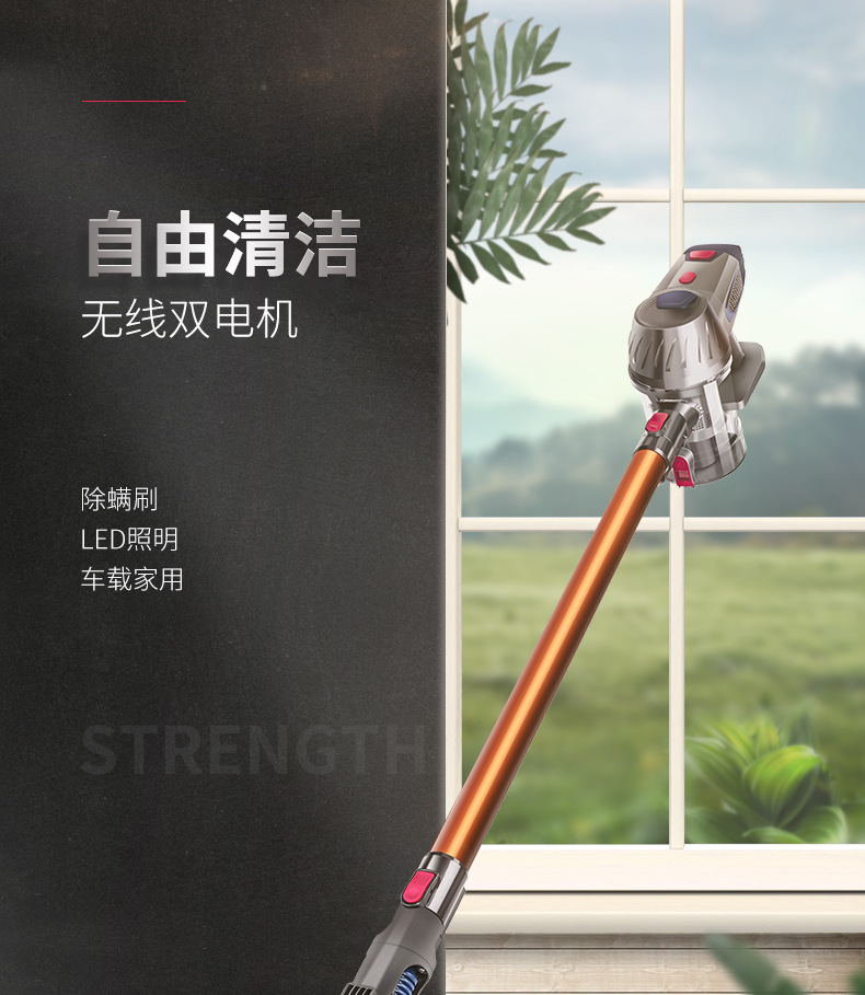 Wireless Handheld Vacuum Cleaner Household Vacuum Cleaner Powerful HighPower CrossBorder Gift Delivery
