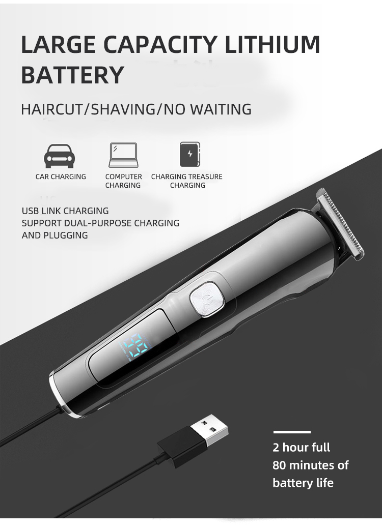 Komex multifunction 6 in 1 grooming kit IPX6 hair trimmer USB rechargeable electric hair clipper Komex multifunction 6 in 1 grooming kit IPX6 hair trimmer USB rechargeable electric hair clipper