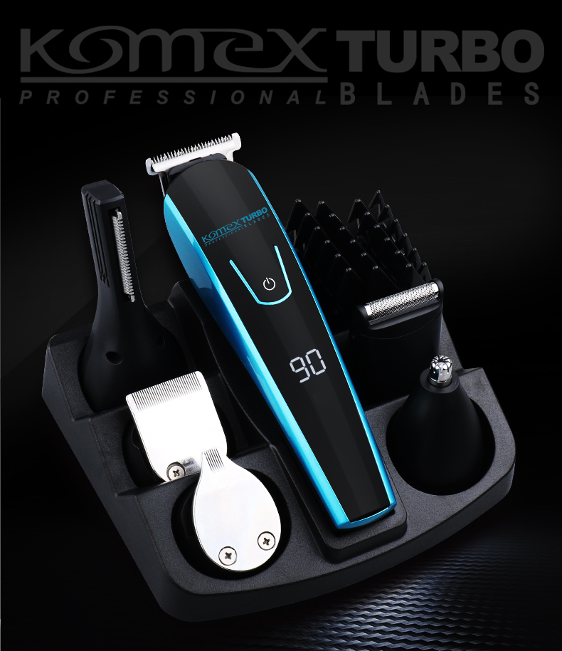 Komex multifunction 6 in 1 grooming kit IPX6 hair trimmer USB rechargeable electric hair clipper Komex multifunction 6 in 1 grooming kit IPX6 hair trimmer USB rechargeable electric hair clipper