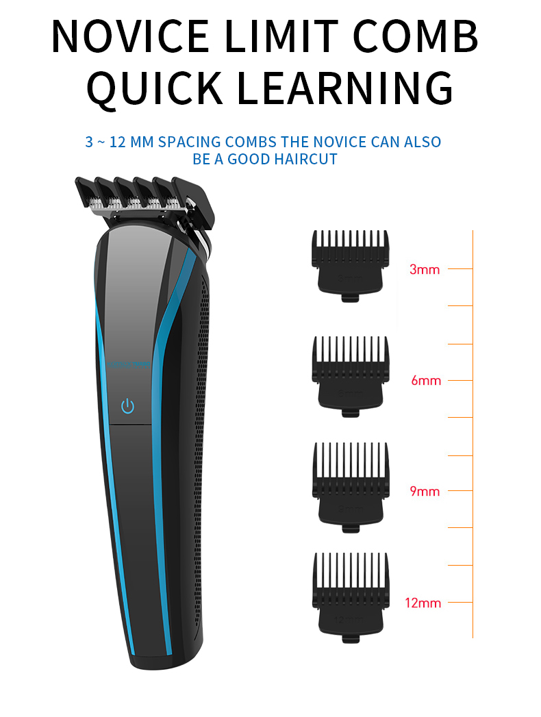 Komex multifunction 6 in 1 grooming kit IPX6 hair trimmer USB rechargeable electric hair clipper Komex multifunction 6 in 1 grooming kit IPX6 hair trimmer USB rechargeable electric hair clipper
