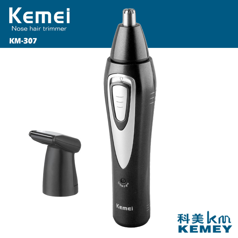 KEMEI KIM US KM307 2-in-one rechargeable nose hair trimmer box packaging