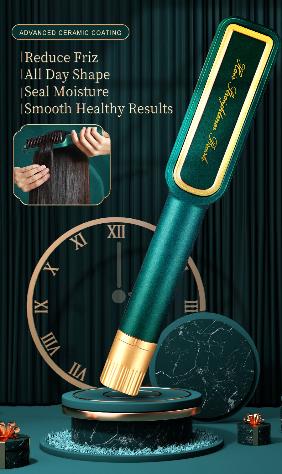 Dual-Use Curly Hair Exclusive for Cross-Border Straight Comb Ceramic Electric Negative Ion Hair Drier Dual-Use Curly Hair Exclusive for Cross-Border Straight Comb Ceramic Electric Negative Ion Hair Drier