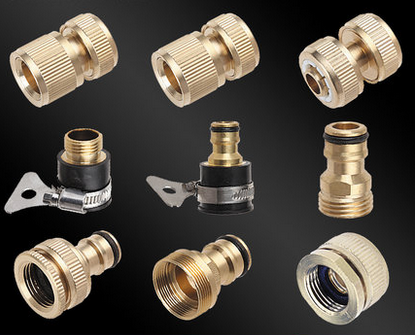 Factory direct copper joint garden water pipe connection fast joint brass two-way connection head copper nozzle