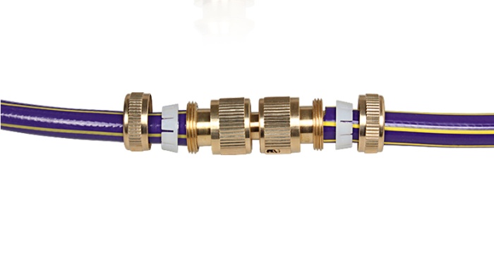 Copper water pipe joint with two pass joint cooling pipe connected intermediate through quick connector Copper water pipe joint with two pass joint cooling pipe connected intermediate through quick connector