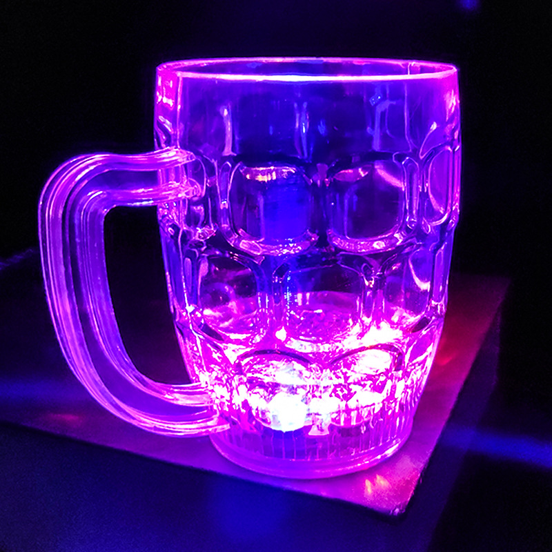 Creative Acrylic Water Activated Light Cup Induction New Dragon-Pattern Cup Colorful Luminous Cup Beer Steins New Exotic