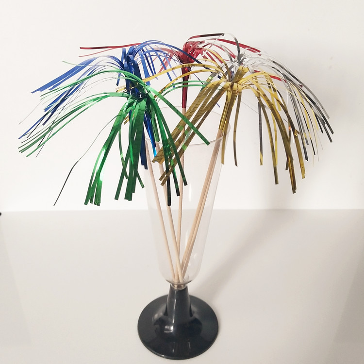 Colored Umbrella Sticks Exquisite Fireworks Toothpick Cocktail Flamingo Stirring Rod Fruit Toothpick Set in Stock