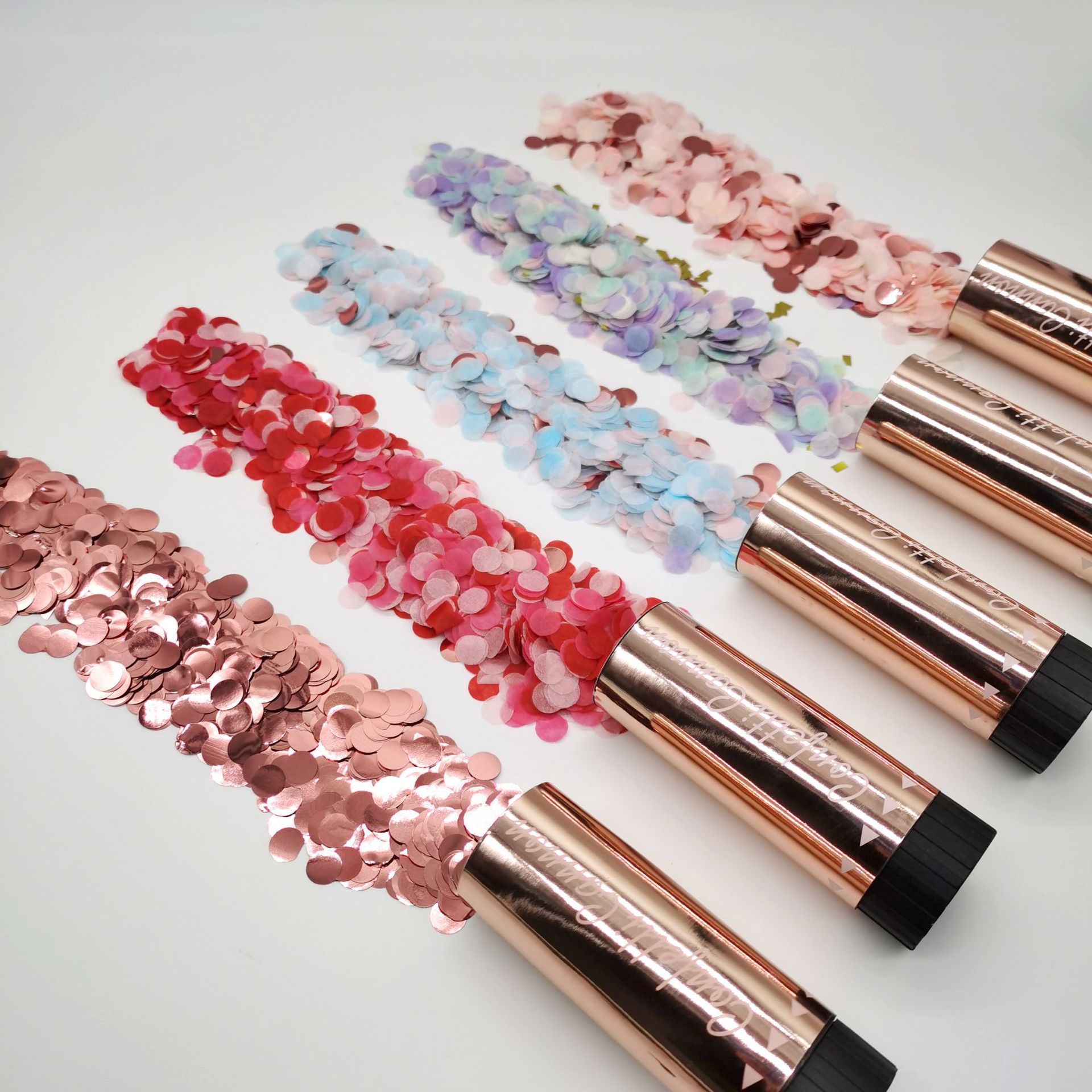Rose Gold Small Salute Handheld 11cm Spring Fireworks Tube Colorful Paper Scrap Graduation Opening Wedding and 
