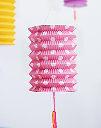 Mid-Autumn Organ wave point paper lantern manufacturers wholesale hanging decorations children DIY telescopic folding