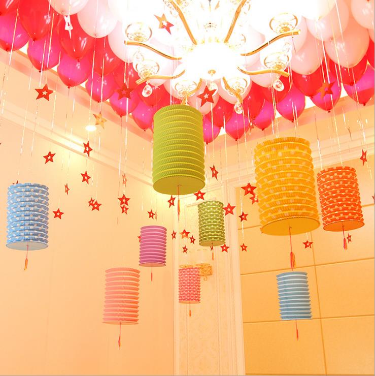 Mid-Autumn Organ wave point paper lantern manufacturers wholesale hanging decorations children DIY telescopic folding Mid-Autumn Organ wave point paper lantern manufacturers wholesale hanging decorations children DIY telescopic folding