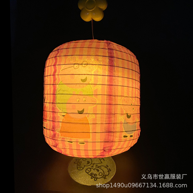 Mid-Autumn festival children handmade Chinese traditional hanfu creative hand-held props projection hollow paper lantern