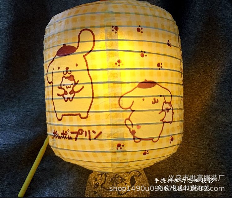 Mid-Autumn festival children handmade Chinese traditional hanfu creative hand-held props projection hollow paper lantern