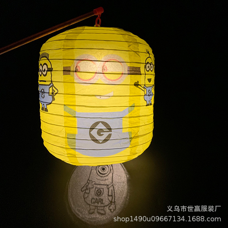 Mid-Autumn festival children handmade Chinese traditional hanfu creative hand-held props projection hollow paper lantern