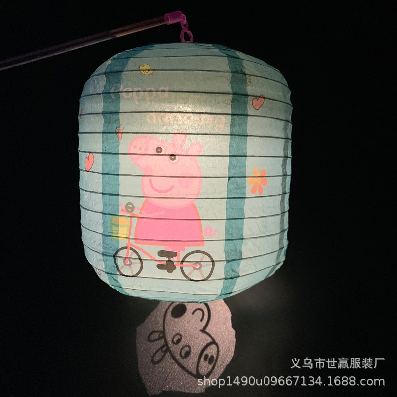 Mid-Autumn festival children handmade Chinese traditional hanfu creative hand-held props projection hollow paper lantern