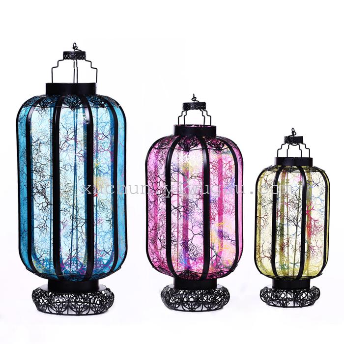Archaize Lantern paper lantern light Park light hand-made silk steel wire factory outlets Taobao is intended for
