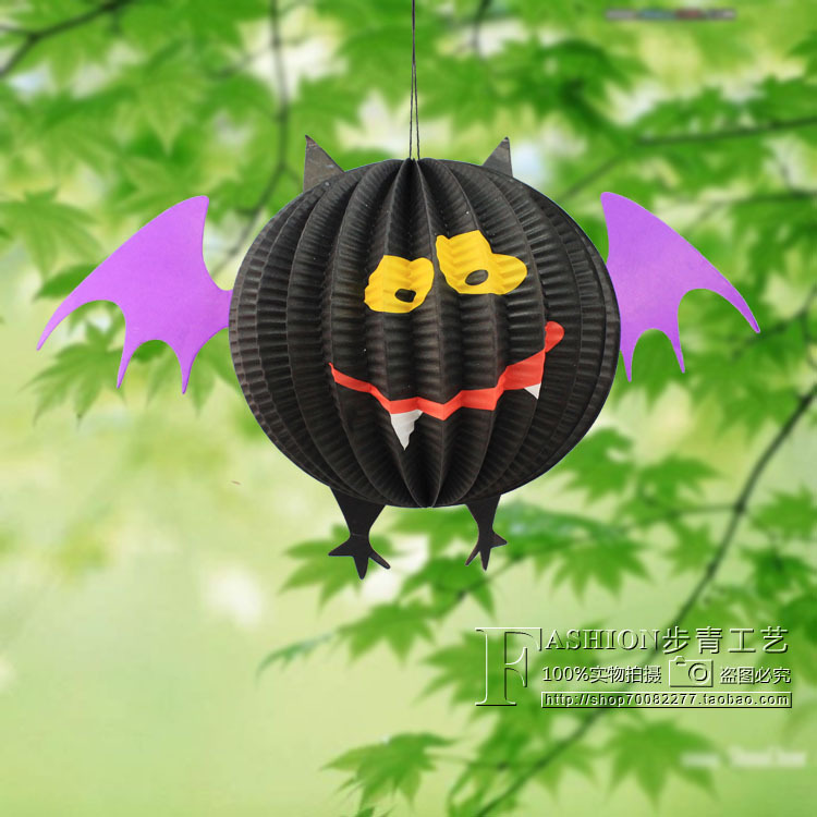 The Halloween paper pendant spider bat ghost lantern costume pendant COS party props scene layout