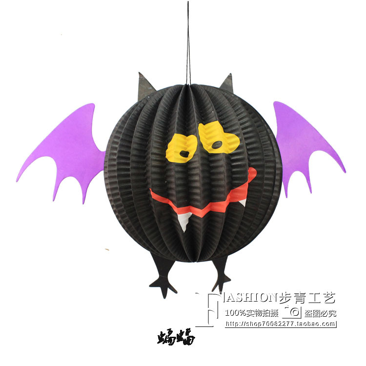 The Halloween paper pendant spider bat ghost lantern costume pendant COS party props scene layout