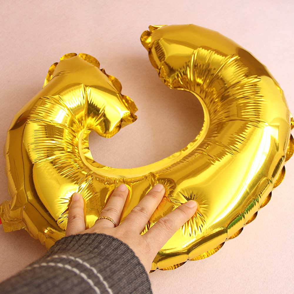 Wedding party valentine&#039;s day gold and silver letters aluminum film birthday balloon wholesale
