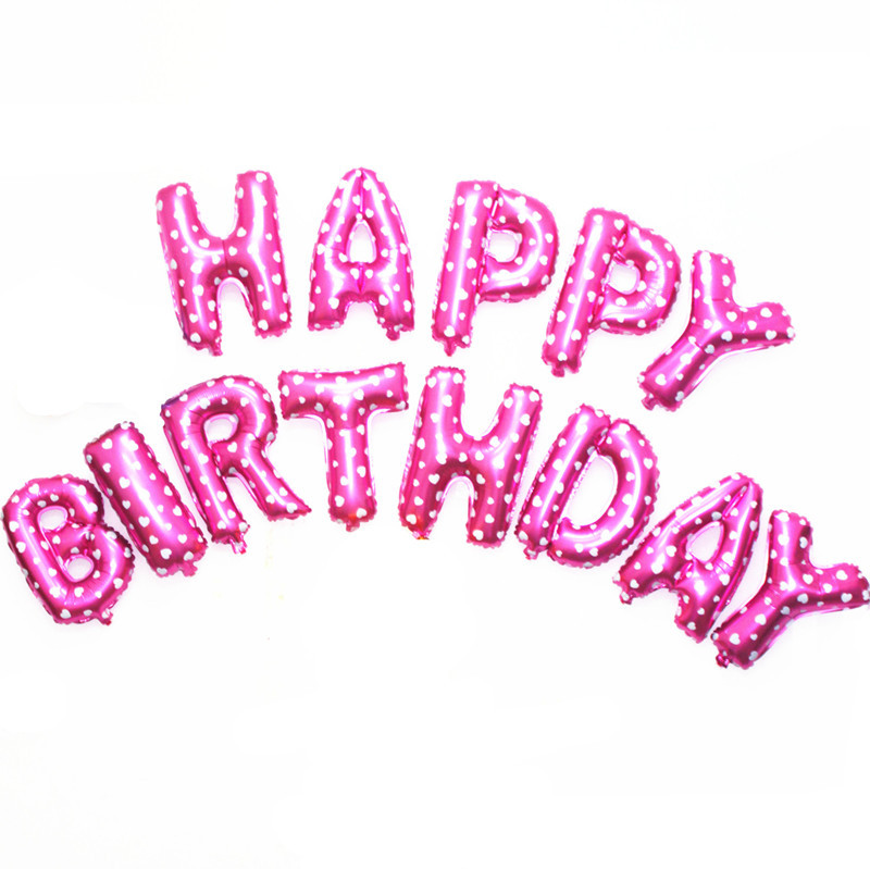 Wedding party valentine&#039;s day gold and silver letters aluminum film birthday balloon wholesale