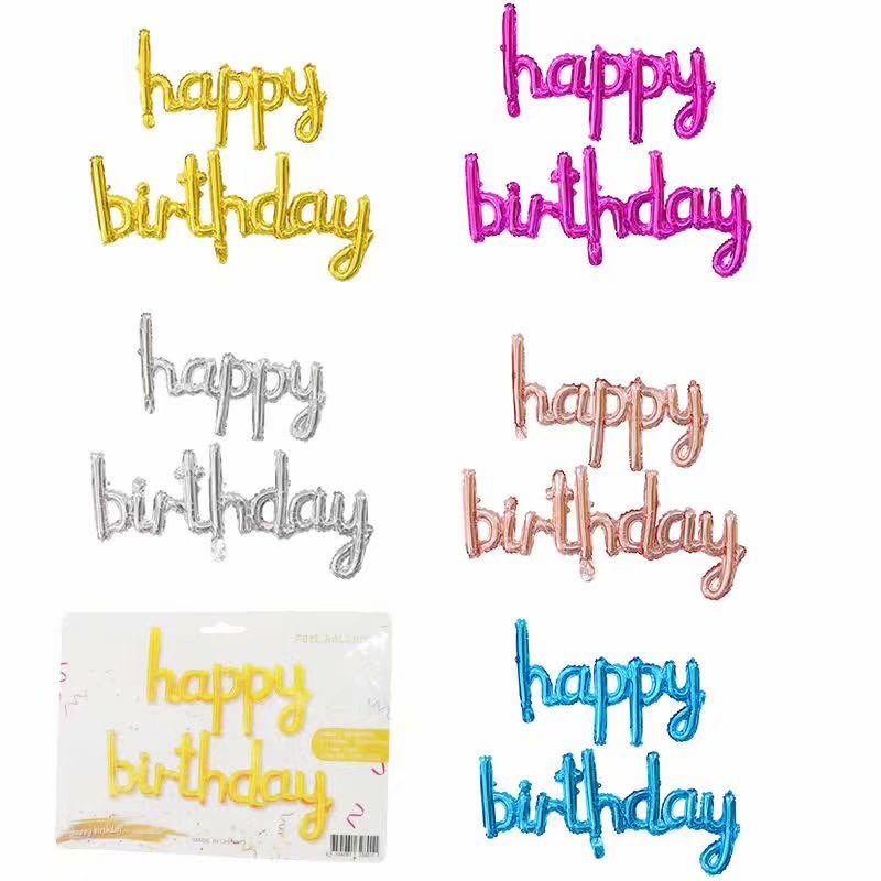 Amazon conjoin letters lowercase happy birthday aluminum foil balloon cross border happy birthday aluminum balloon