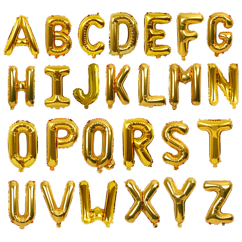 Letter Balloon Birthday Wedding Celebration Wedding Room Decoration Aluminum Film Balloon Wholesale Letters Balloon