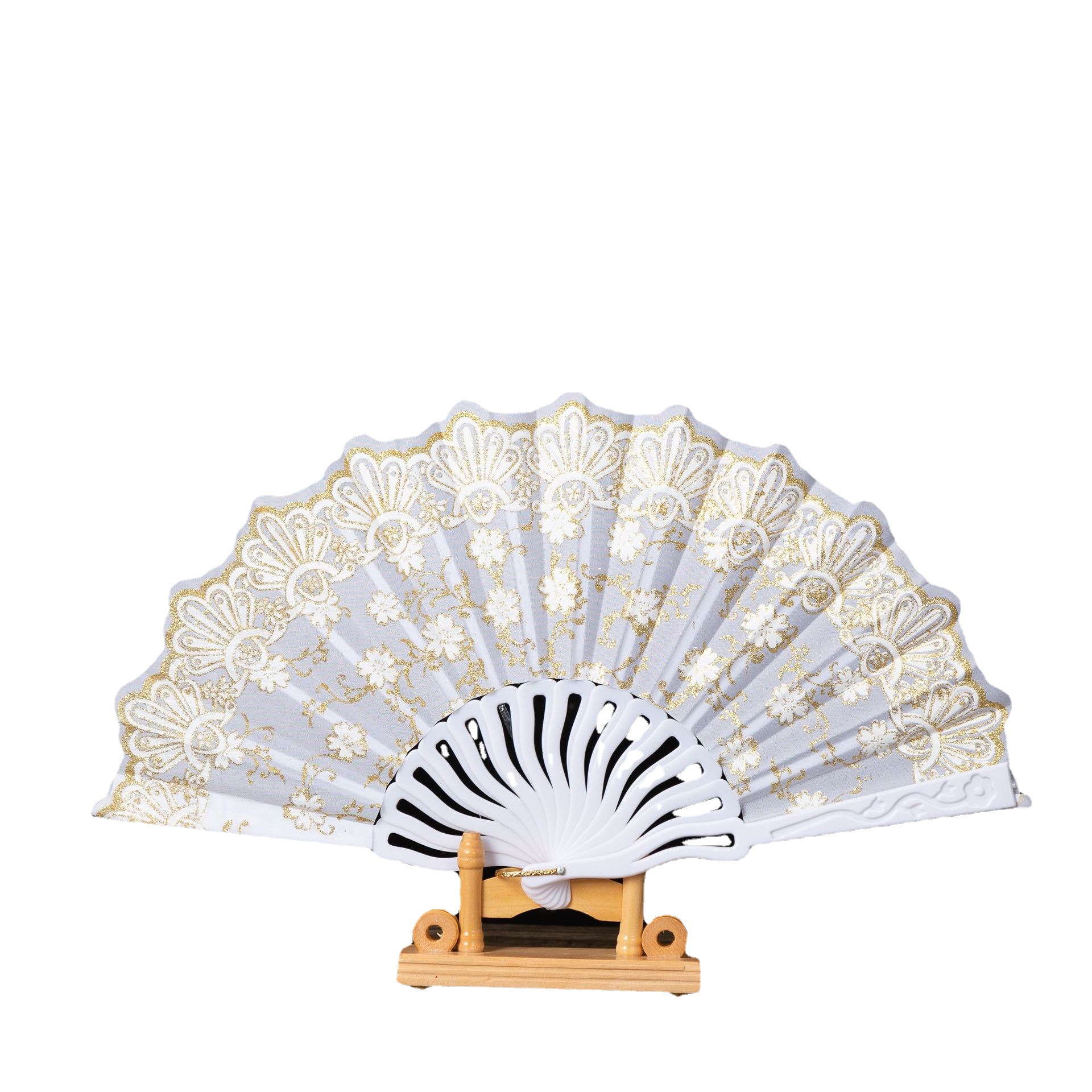 Chinese Style Keel Fan Gilding Pink Dance Fan Wedding Fan Spanish Fan Female Fan Folding Fan Advertising Fan Wholesale