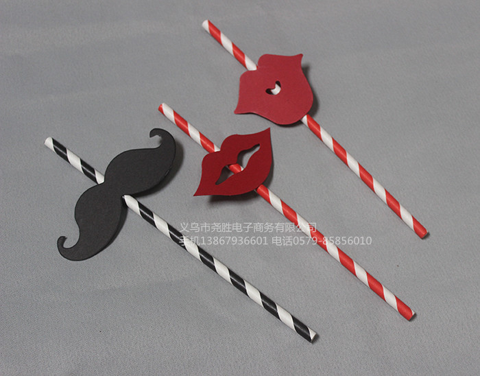 Creative Beard Props Straight Straw Paper Straw Funny Beard Celebration Ceremony Products