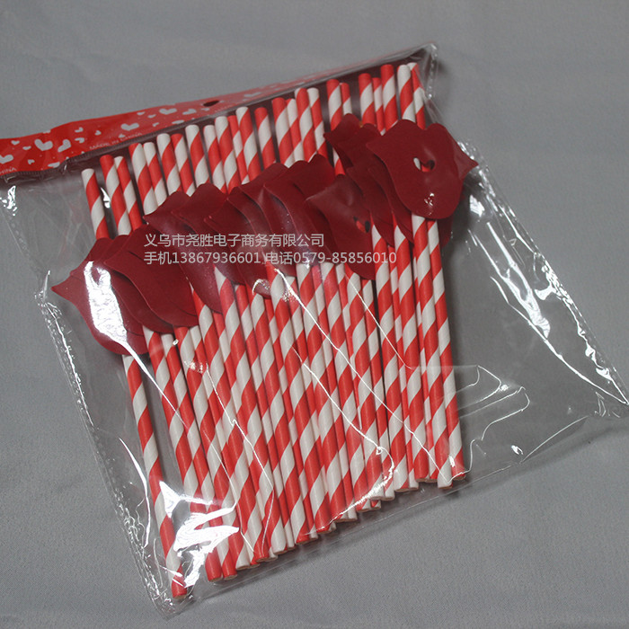 Creative Beard Props Straight Straw Paper Straw Funny Beard Celebration Ceremony Products