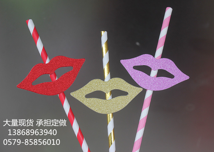 Creative Beard Props Straight Straw Paper Straw Funny Beard Celebration Ceremony Products