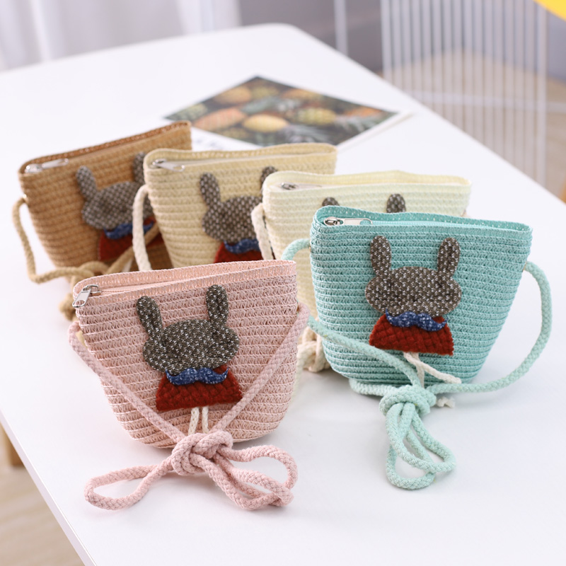 New beard rabbit bag straw bag New beard rabbit bag straw bag
