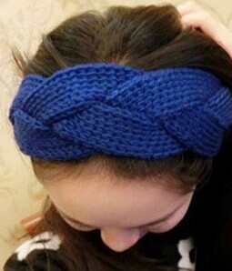 Han Guodong a super wide knitting wool elastic headband Hemp flowers warm headdress headgear Han Guodong a super wide knitting wool elastic headband Hemp flowers warm headdress headgear