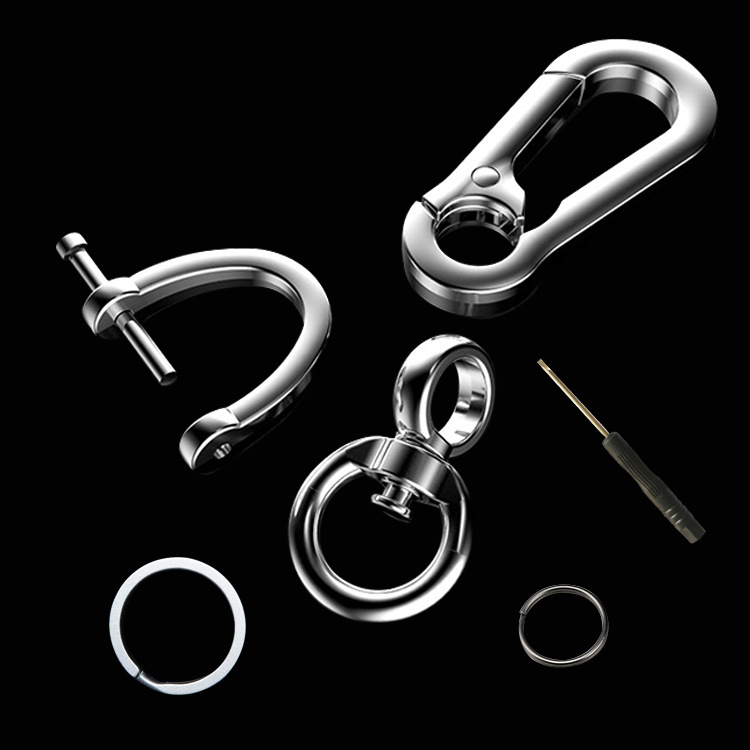 Car Key Ring 8Shaped Horseshoe Metal Keychains Detachable Combination Pendant Wrist Hanging Jewelry Car Key Ring 8Shaped Horseshoe Metal Keychains Detachable Combination Pendant Wrist Hanging Jewelry