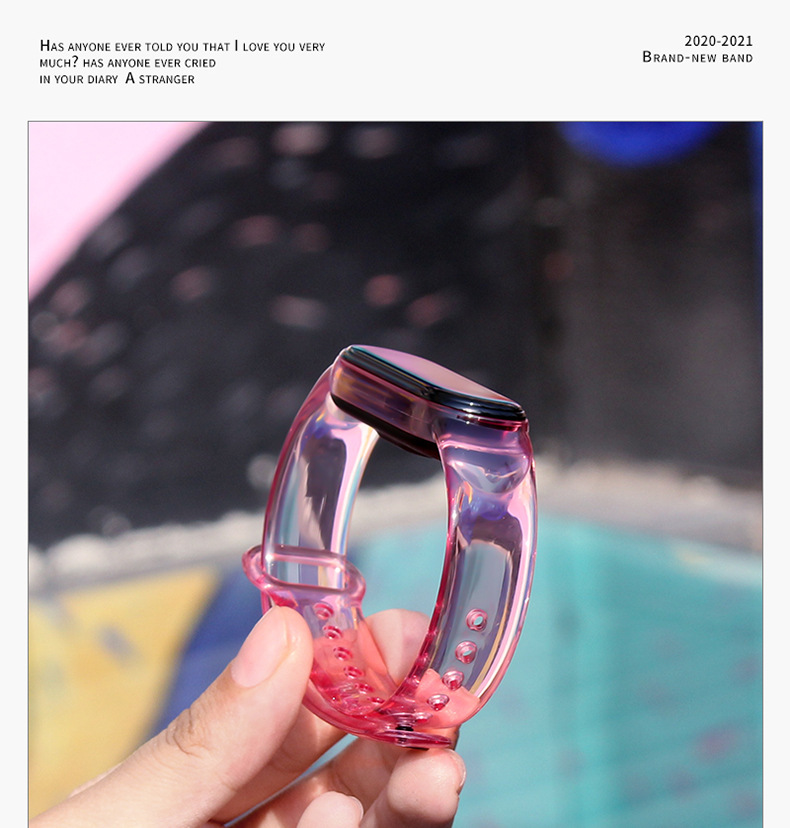 for Xiaomi Bracelet 5 Strap Xiaomi 4 LightChanging MultiColor Smart Watch Strap LightChanging Wrist Strap in Stock