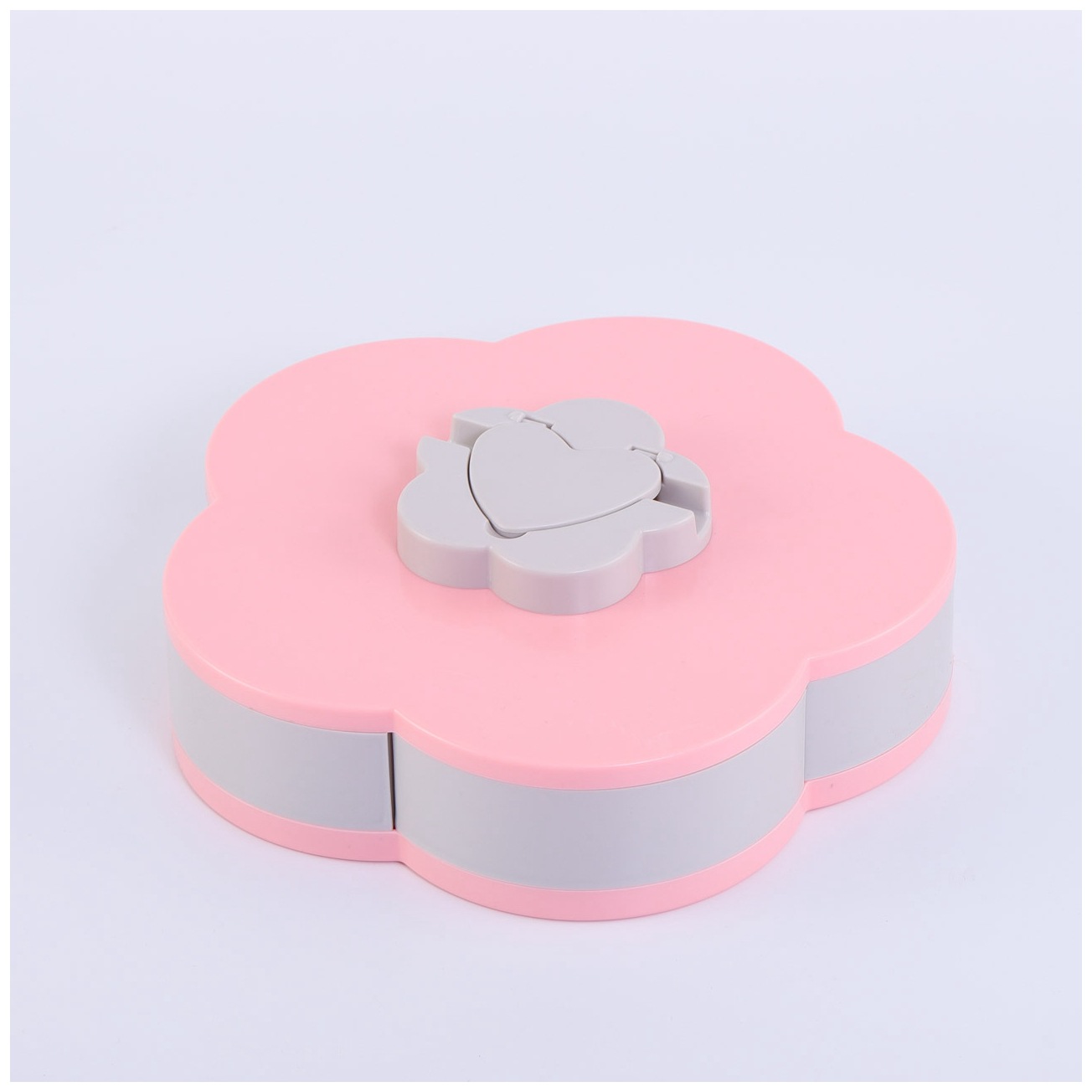Rotatable candy box flower dried food box nuts plate with cover buts box