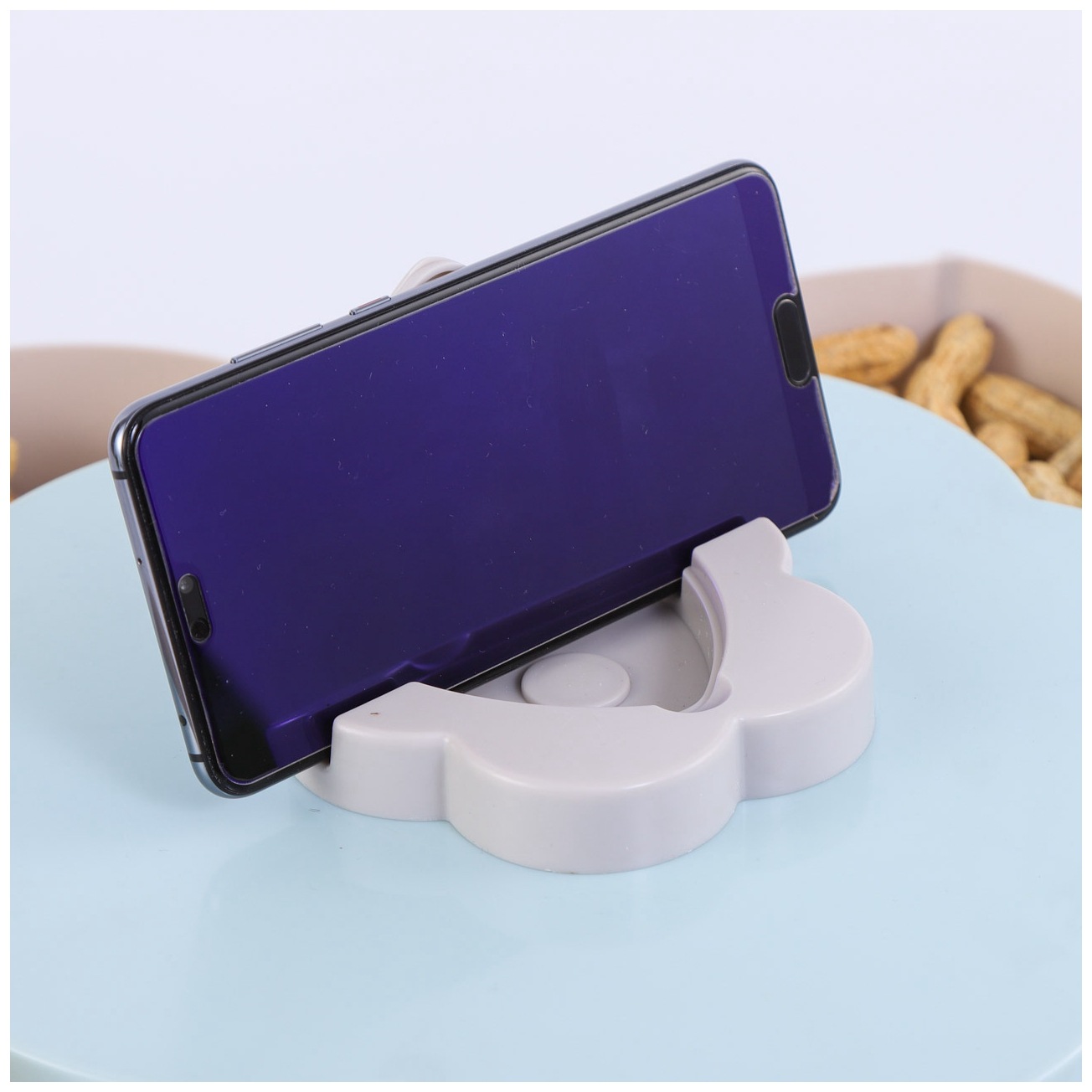 Rotatable candy box flower dried food box nuts plate with cover buts box